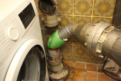 Inliner Installation im Haus